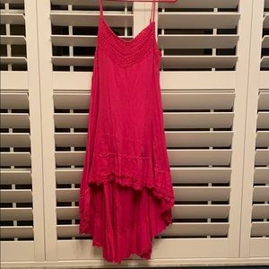 Billabong half up down dress, hot pink size S